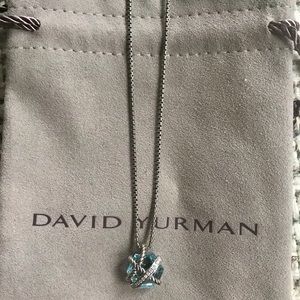 DY - Cable Wrap' Pendant Necklace with Diamonds